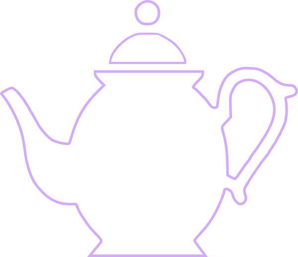 Clip Art At Clker Com Vector Online - White Teapot Black Background Clipart (600x518)