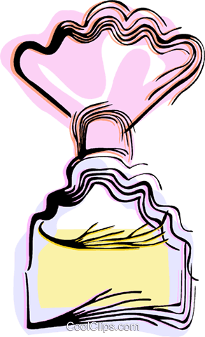 Bottle Of Perfume Royalty Free Vector Clip Art Illustration - Флакон Духов Вектор Png (293x480)