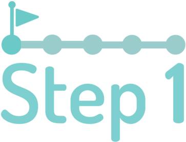 Clip Art Graphic Symbolizing Step One With Transparent - Clipart Step 1 (1000x287)