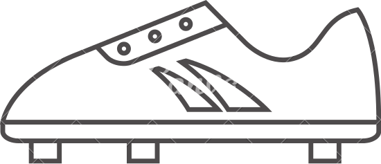 Outline Icon Soccer Shoe - Shoe (550x237)