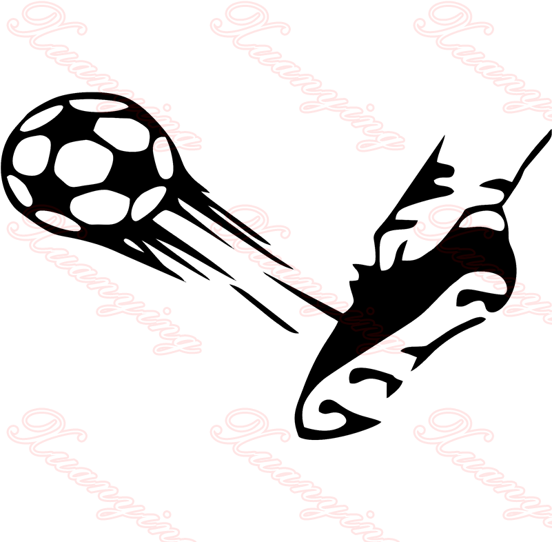 Car Styling Kick Shoe Sports Stickers Motorcycle - Football (800x800)