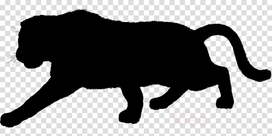 Jaguar Black Png Clipart Black Panther Cougar Jaguar - Silhouette Clipart Png Black Panther Panther Vector (900x450)