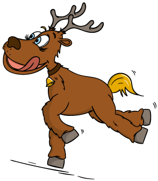 Graphic Free Stock Comet Clipart Reindeer - Cartoon (400x400)