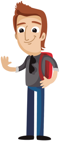 Clipart Male Student Cartoon - Cartoon People Png (512x512)