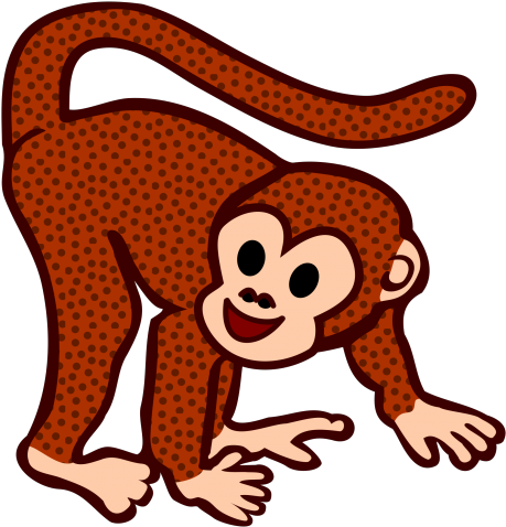 Chimpanzee Clipart Monkey Tail - Simpanse Clipart (640x480)