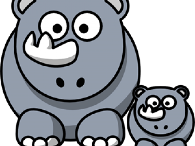 Rhino Clipart Simple - Rhino Clipart (640x480)