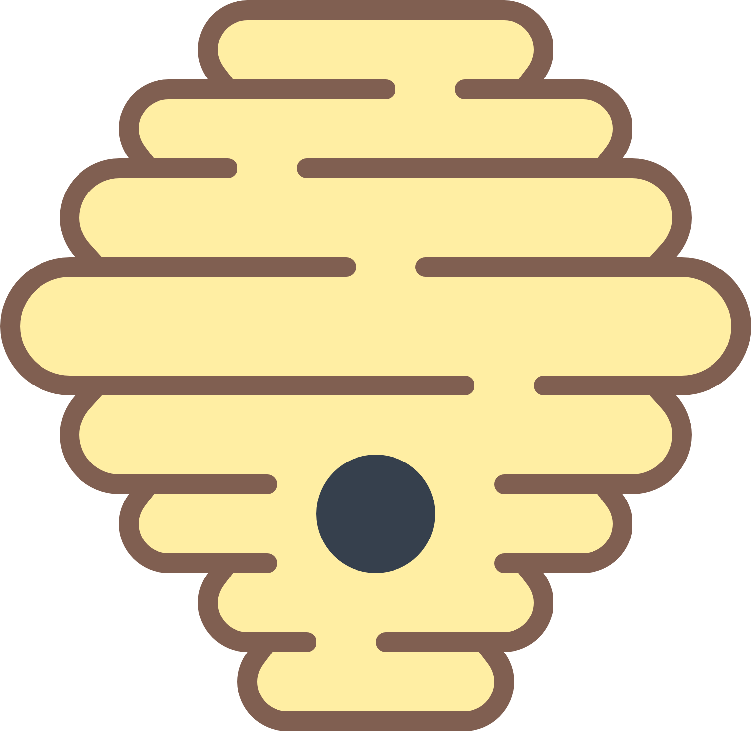Bee Hive Clipart Hornets Nest - Beehive Outline (1600x1600)