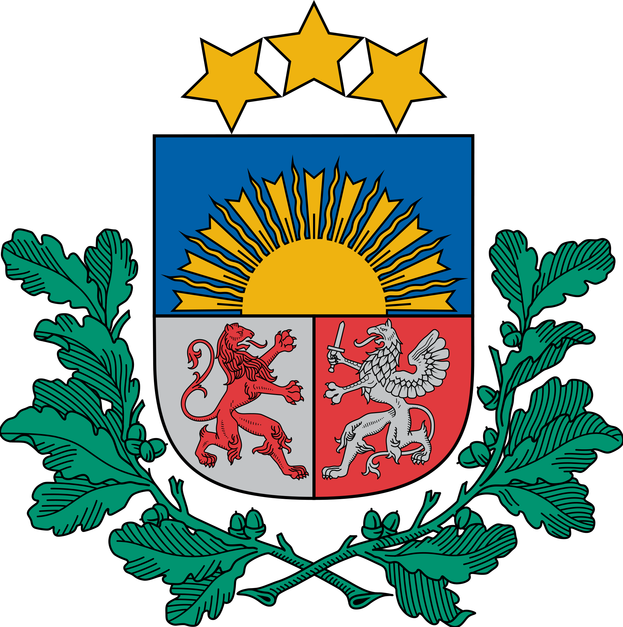 Konkurences Padome › The Chairwoman Of The Competition - Coat Of Arms Latvia (2000x2011)