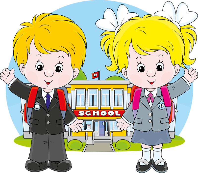 School Children Vector (800x698)