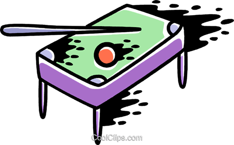 Poll Table With Pool Cue And Balls Royalty Free Vector - Poll Table With Pool Cue And Balls Royalty Free Vector (480x298)