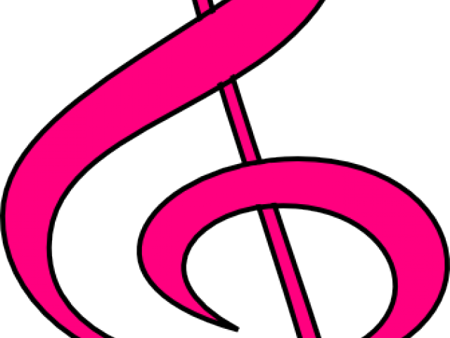 Music Notes Clipart Colorful Music - Clave De Sol Violeta (640x480)