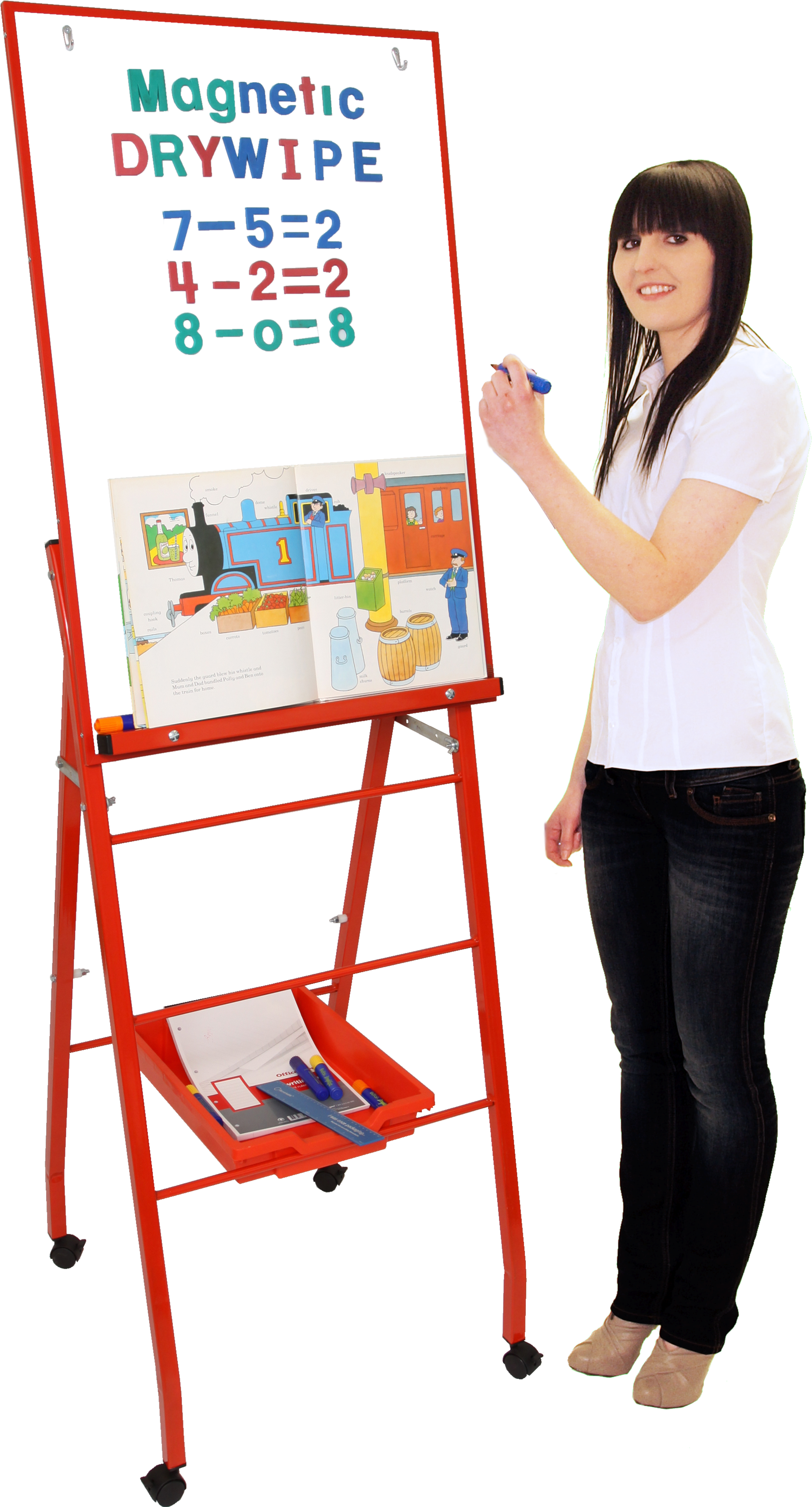 Single Boarded Mobile 'a-frame' Easel 'portrait Style' - Youngstart Height Adjustable Mobile Whiteboard Easel (2400x3528)