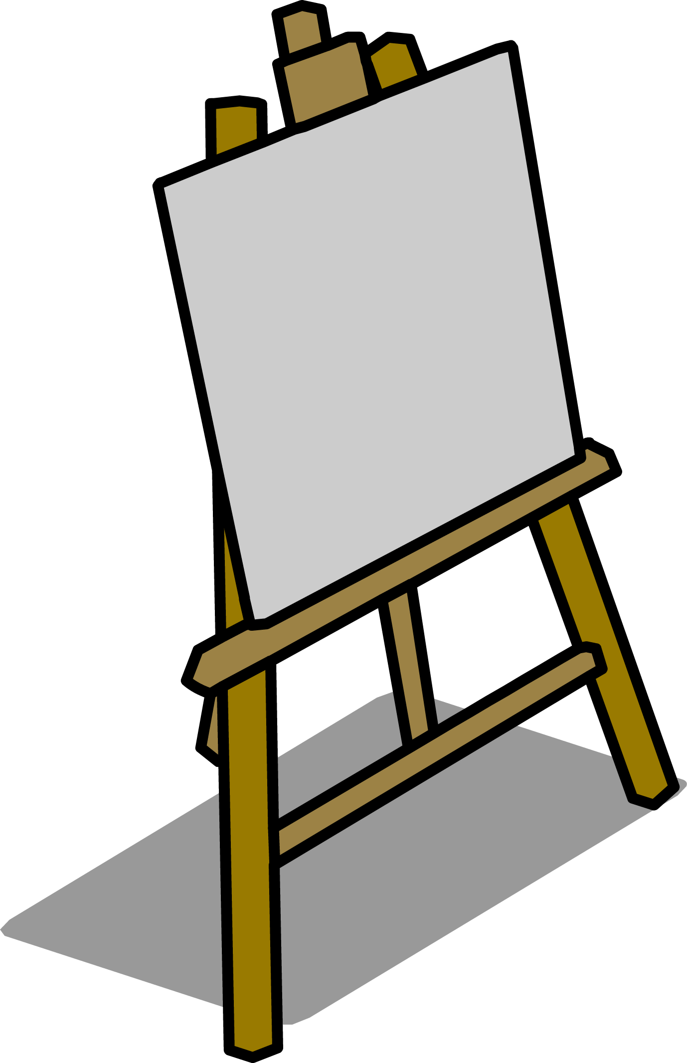 Easel Clipart Easle - Caballete Animado Png (1378x2132)