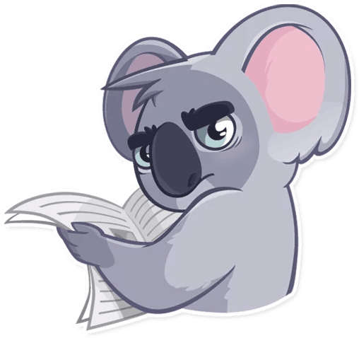 “koala Chuck” Stickers Set For Telegram - Стикер Коала (512x512)