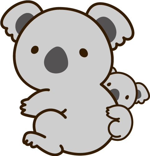 Les Koalas - Cute Transparent Stickers (505x516)