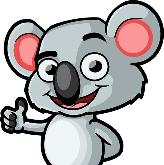 Koala Mascot Gives Thumbs Up - Koala (550x556)