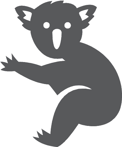 Grey Clipart Koala - Cartoon (590x590)