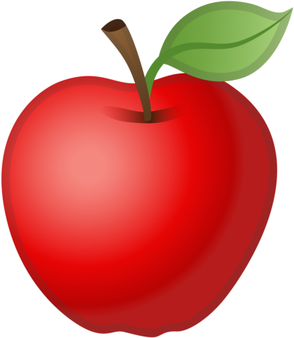 Ma U00e7 U00e3 Vermelha Emoji Pictures Of Apples Clipart - Red Apple Icon Png (512x512)