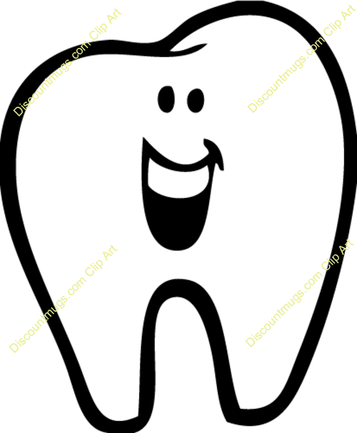 Download Tooth Black And White Clipart Human Tooth - Tooth Png Clipart (500x606)