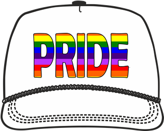 White Cap Design 4 , Pride, Gay Pride, Printed Cap, - Hat (414x307)