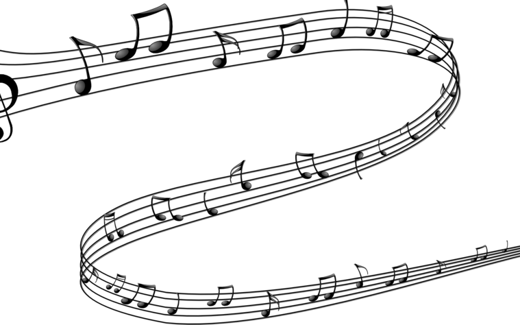 Transparent Background Music Notes Clear Background (759x474)
