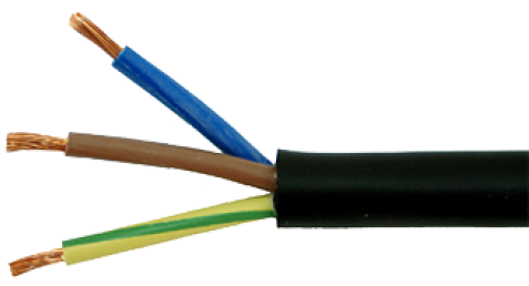 Clip Art Transparent Download Electrical Clipart Network - 3 Core Rubber Cable (500x500)