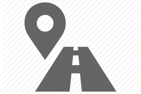 Pins Vector Road Map Clip Transparent - Icon (450x300)