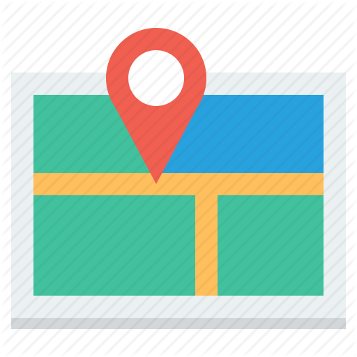 Clip Art Library Road Direction Icons - Local Map Sign (512x512)