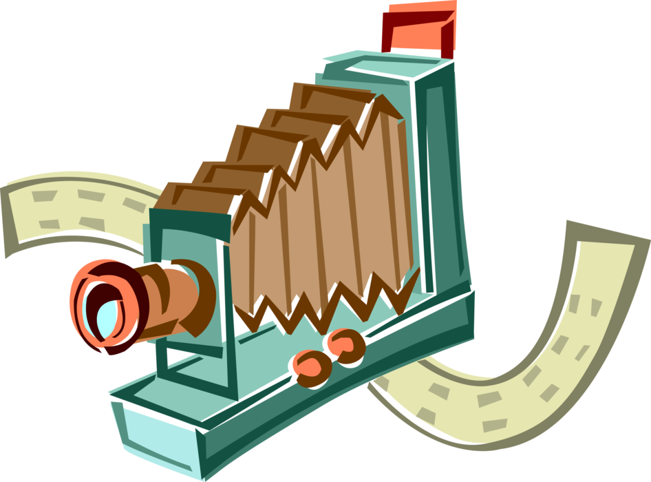 Vector Illustration Of Photography Bellows Camera Produces - Illustration (946x700)