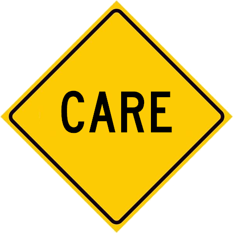 Care John - Pass With Care Sign (477x477)
