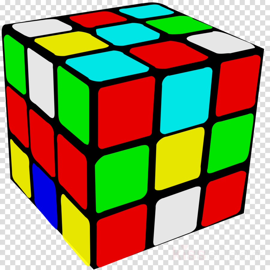 80s Rubix Cube Clipart Rubik's Cube Clip Art - Surface Area Of A Rubix Cube (900x900)