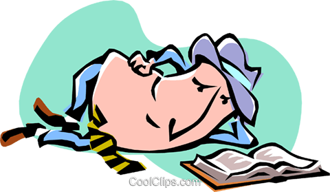 Cartoon Businessman Reading Royalty Free Vector Clip - Cartoon Businessman Reading Royalty Free Vector Clip (480x279)