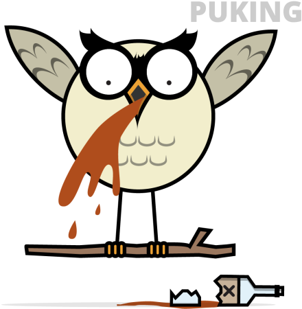 Owl Shown Puking - Vomiting (479x479)