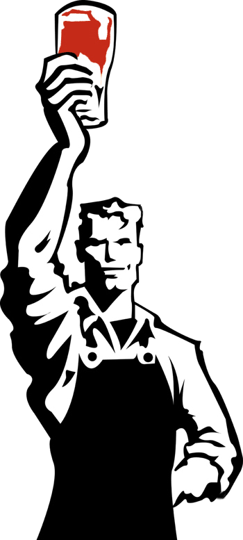 Semi Trans Ivan - Man Drinking Beer Vector (350x777)