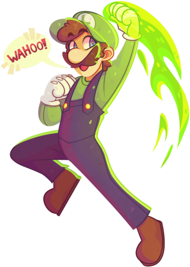 Let's-a Go - Luigi Art (400x552)