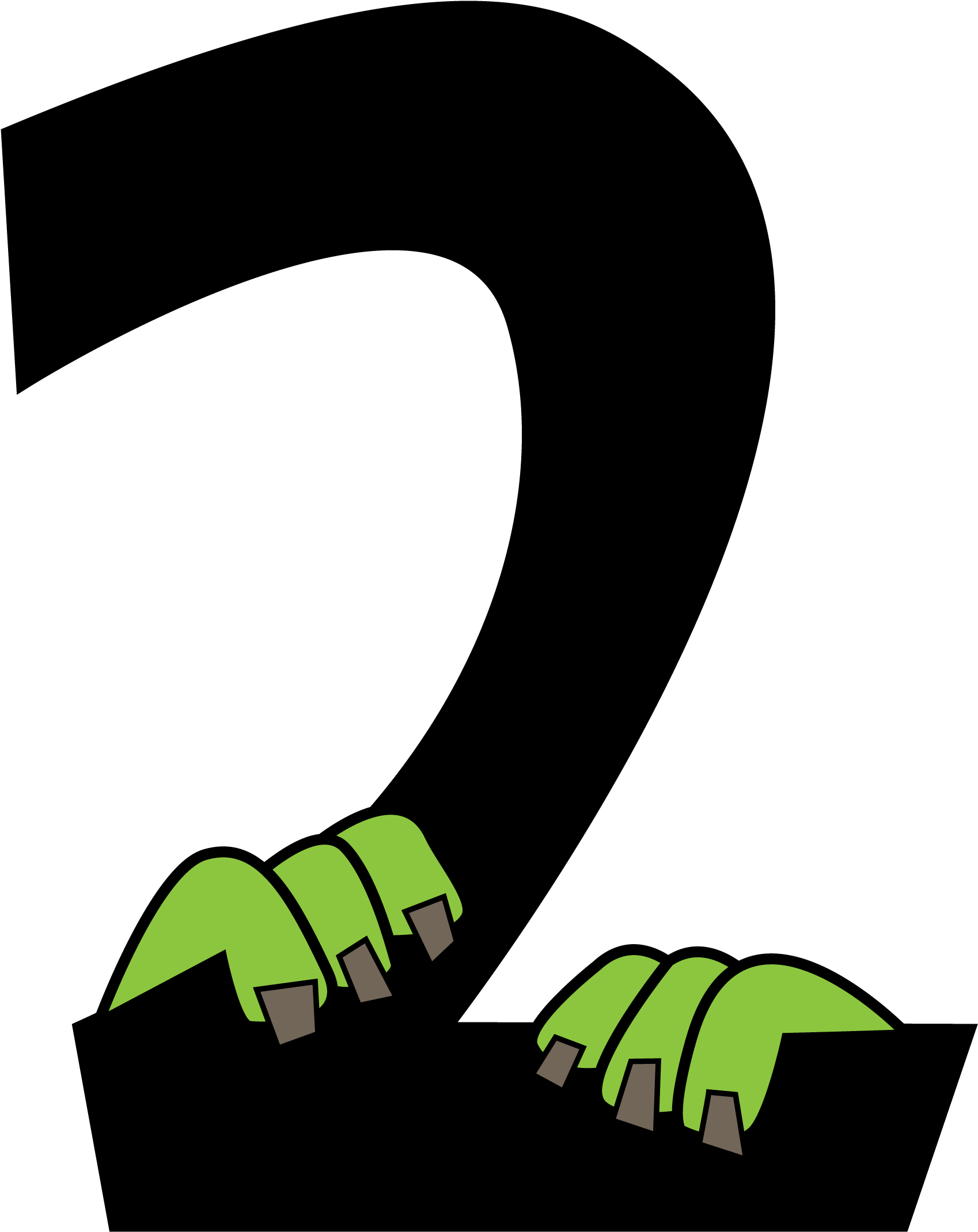 Free Clipart Images - Spooky Number 1 Clipart (1725x2250)