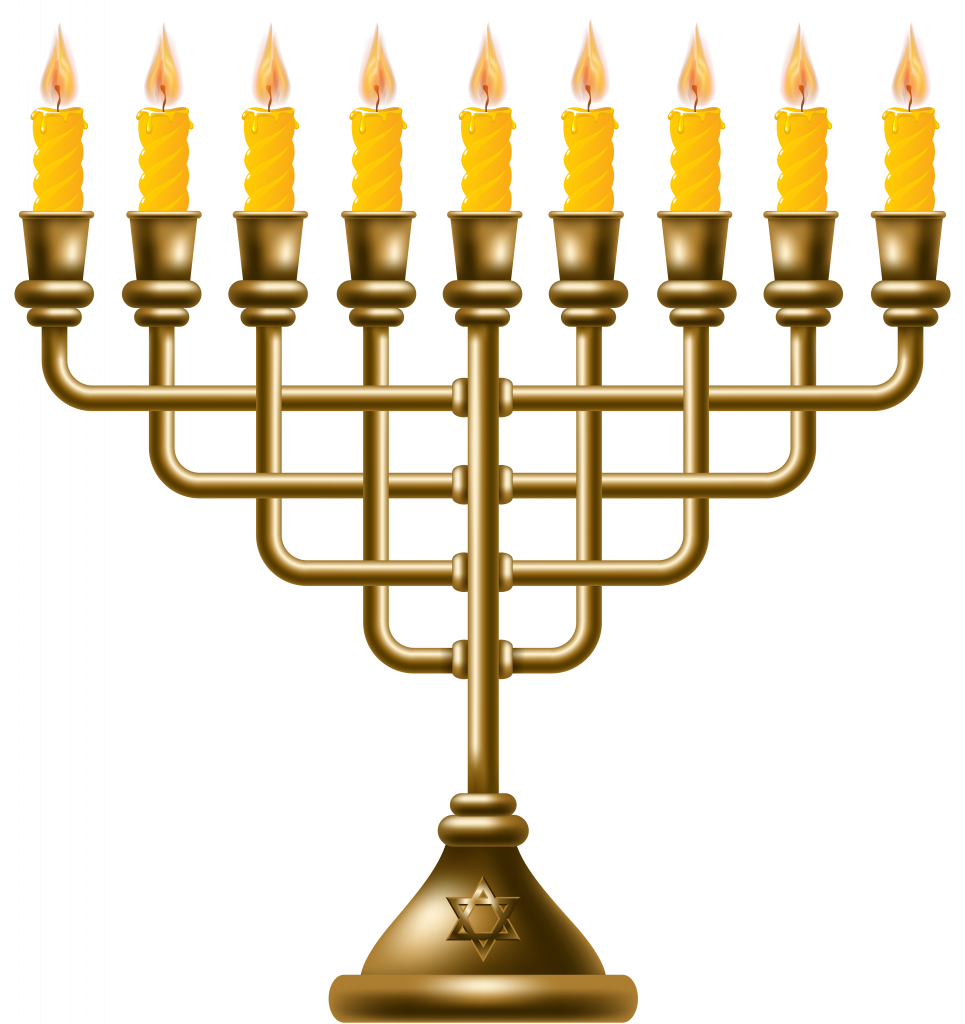Golden Menorah Png (965x1024)