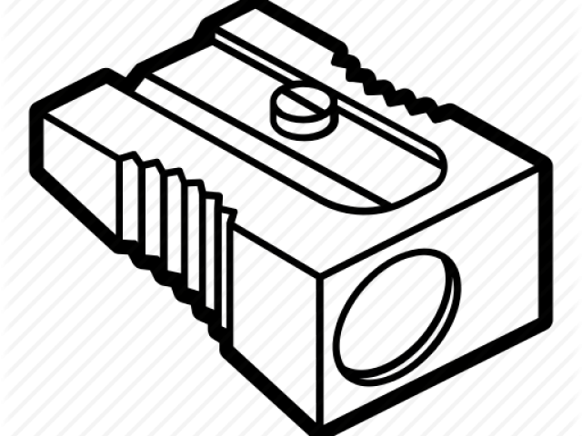 Pencil Sharpener Clipart Black And White (640x480)