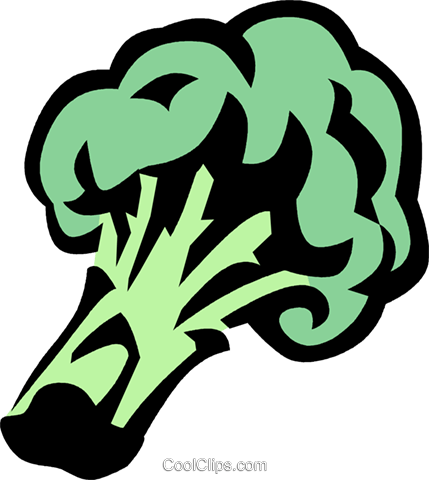 Broccoli Royalty Free Vector Clip Art Illustration - Start With The Letter B (429x480)