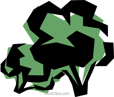 Cool Broccoli Royalty Free Vector Clip Art Illustration - Illustration (480x409)