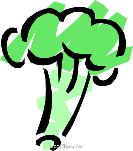 Broccoli Royalty Free Vector Clip Art Illustration - Broccoli Royalty Free Vector Clip Art Illustration (424x480)