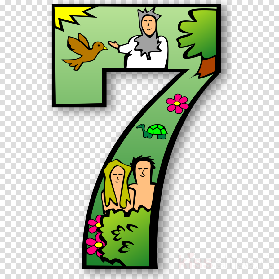 7 Days Of Creation Numbers Clipart Creation Myth Religion - Day 7 Creation Clipart (900x900)