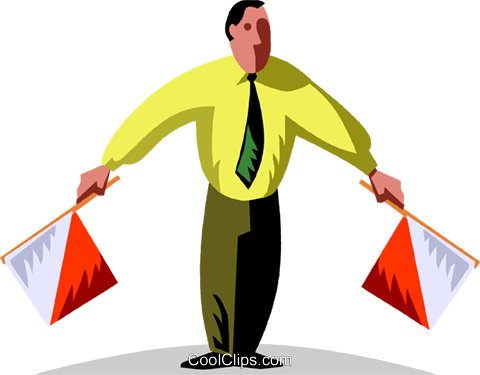 Businessman Giving Directions Royalty Free Vector Clip - Illustration (480x375)