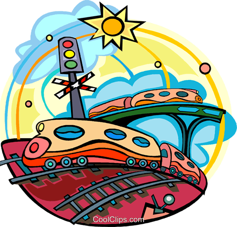 Trains Traveling In Different Directions Royalty Free - Trains Traveling In Different Directions Royalty Free (480x460)