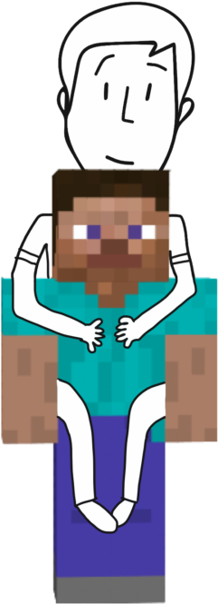 Curriculum Clipart Literacy - Steve Minecraft (300x695)