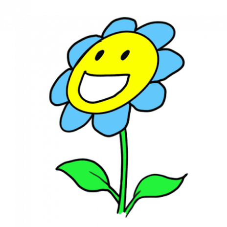 Clipart Royalty Free Library Boys Drawing Flower - Kids Cartoons Flowers (464x464)