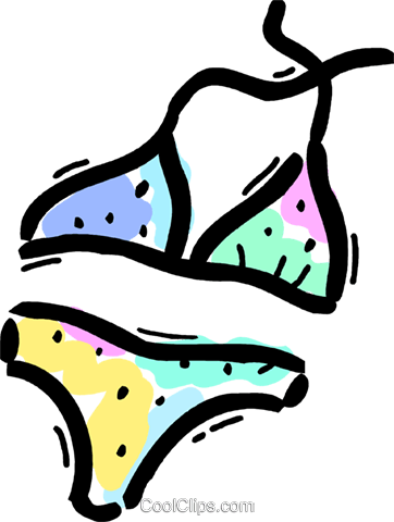 Swimming Suits Royalty Free Vector Clip Art Illustration - Badesachen Clipart (362x480)