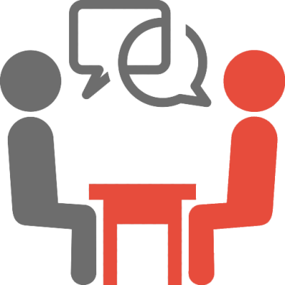 English Conversation Learn To Have A Great English - Face To Face Icon (400x400)