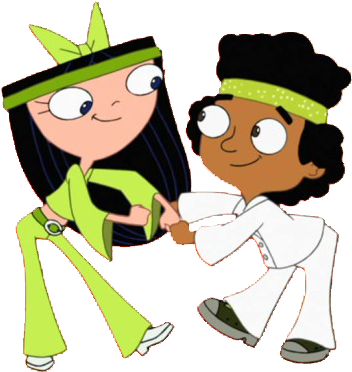 Birds Svg Love - Phineas Ferb Baljeet And Isabella (369x387)