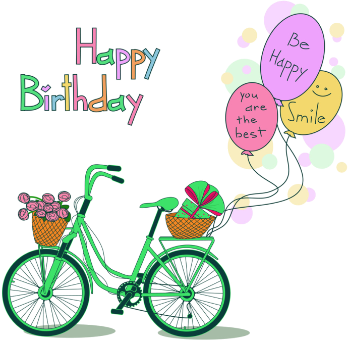 Banner Freeuse Stock Bicycle Free On Dumielauxepices - Bicycle Birthday Png (750x727)